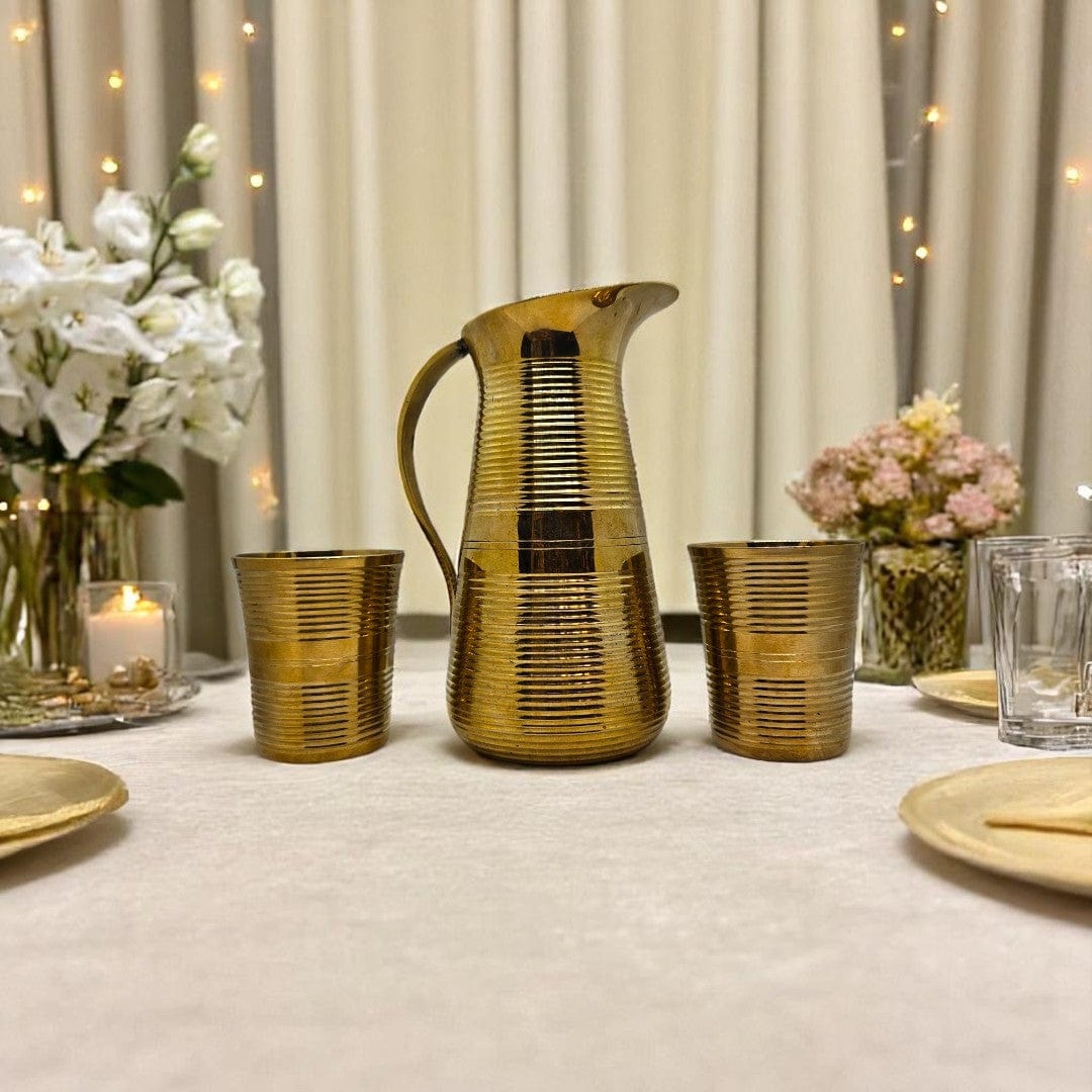 Buy Premium Brass Jug and Glass Set